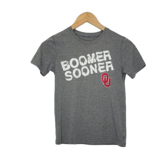 ADIDAS Oklahoma University Sooners Short Sleeve Soft T shirt Booner Sooner - Picture 1 of 13